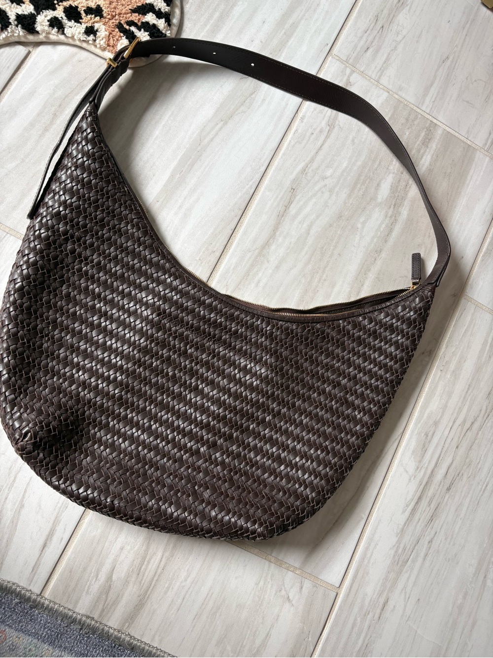 Madewell Chocolate Brown Woven Leather Bag